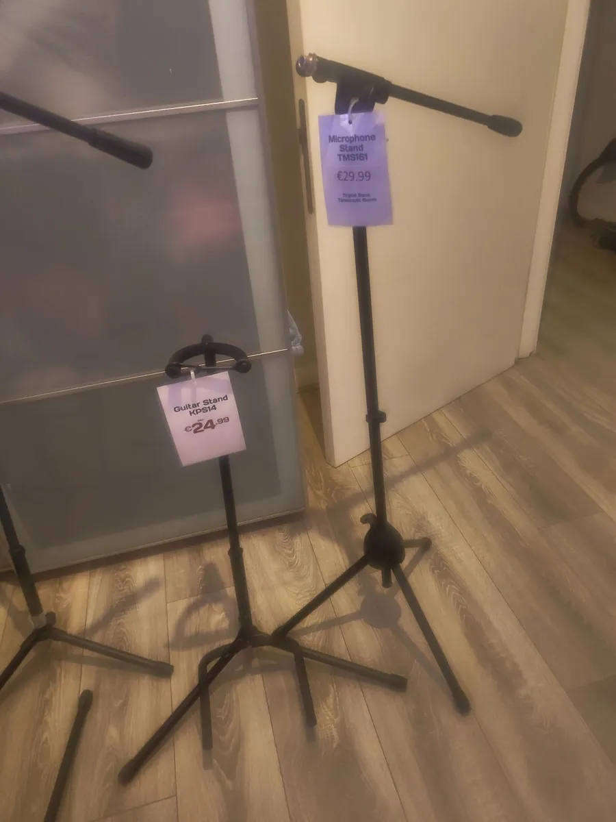 Brand New guitar an Microphone stand - Image 1