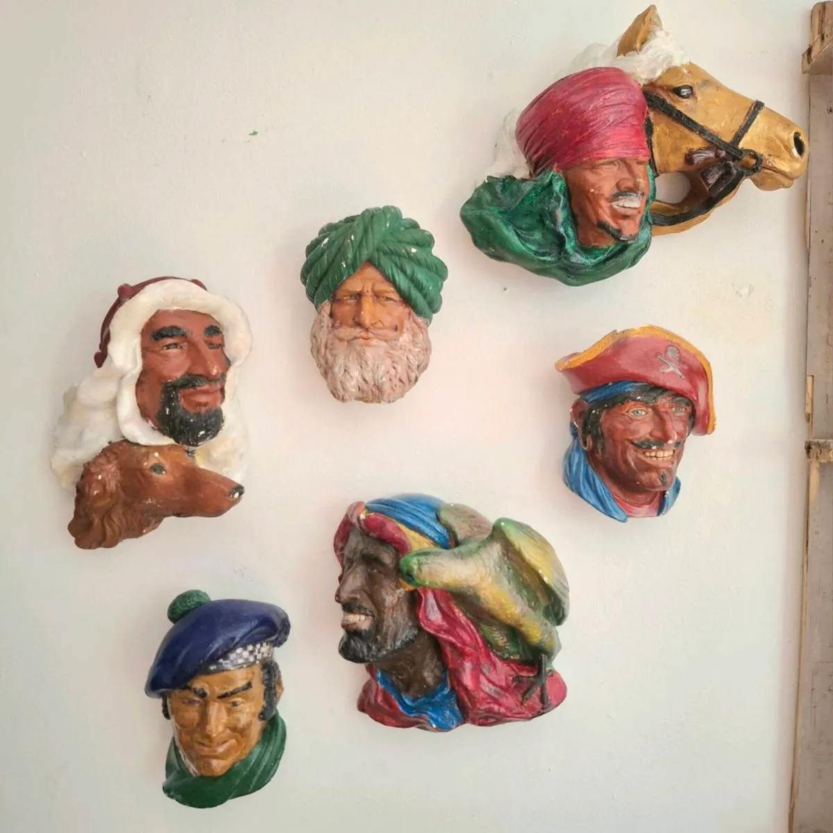 1960s Bossons Chalkware Character Heads - Image 2