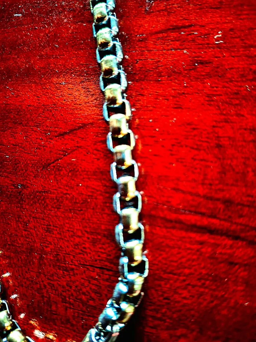 Heavy Vintage Men's Two-Tone Gold and Silver chain - Image 3