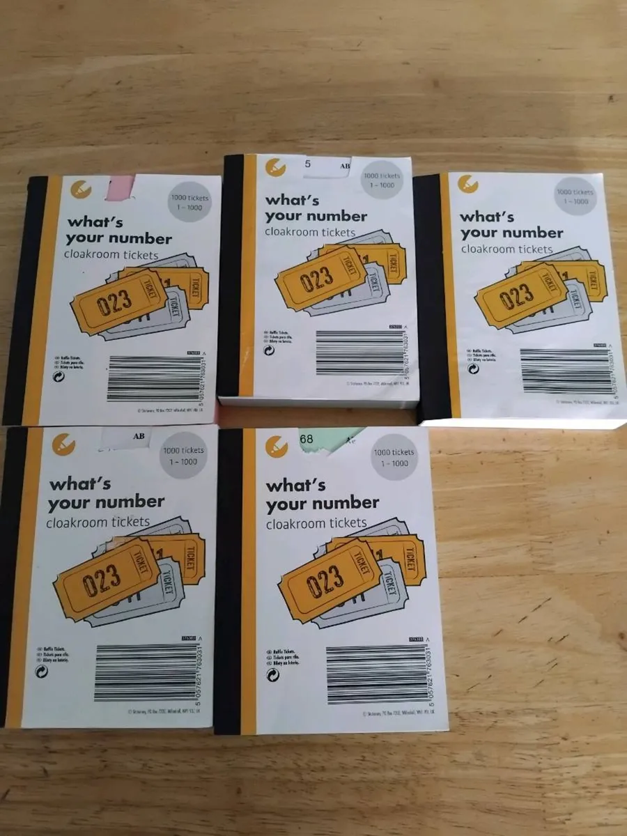 Cloakroom tickets book, free to good home - Image 1