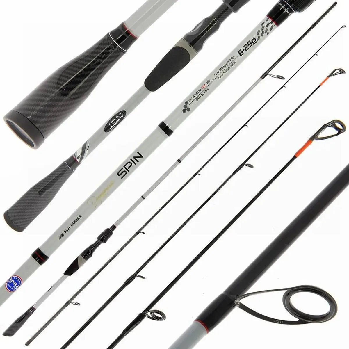 Fishing Carbon Spinning Rod 8ft/2.40m - Image 1