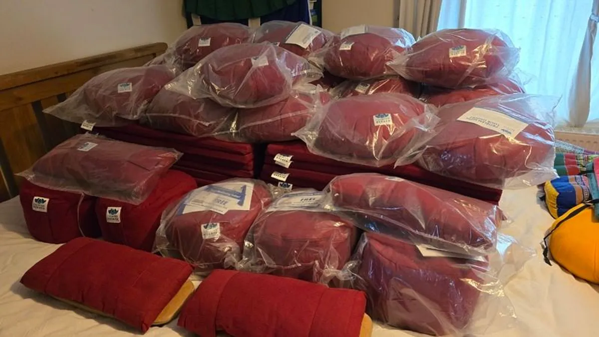 Complete 47 Piece Matching Meditation Studio Set Brand New (Tibetan Maroon - Image 1