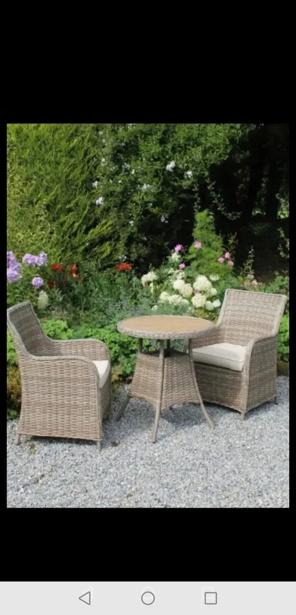 Brand New High Quality Basket Rattan Bistro Set  -