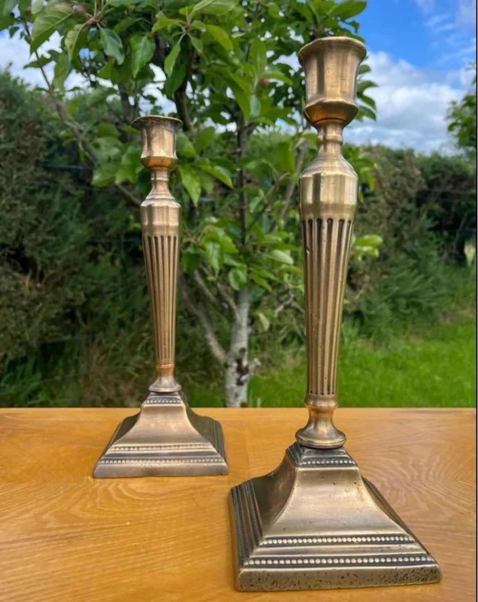 Early 18th century candle holders - Image 1