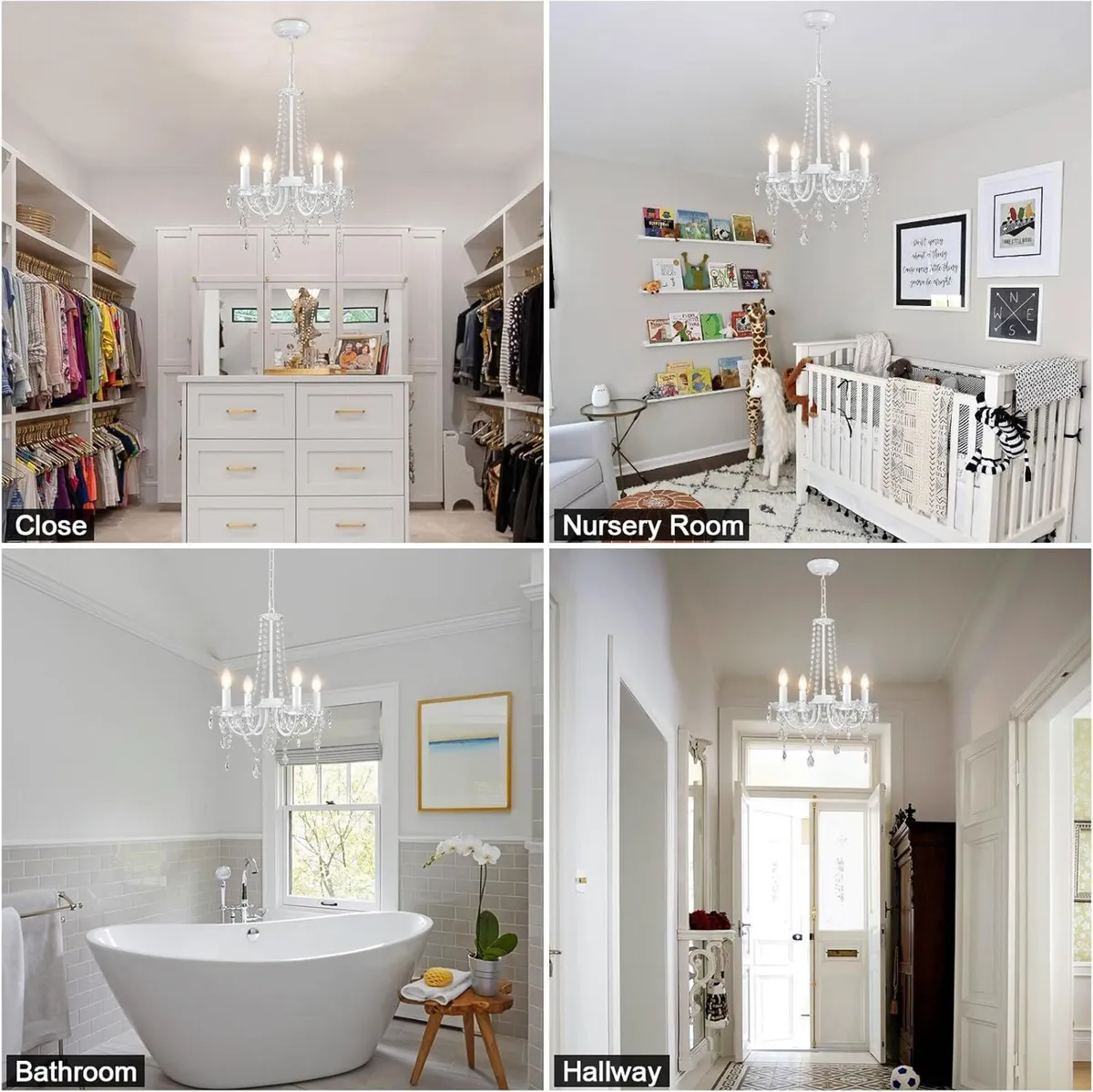 Chandelier Modern 4 Light Ceiling Fixture - Image 4