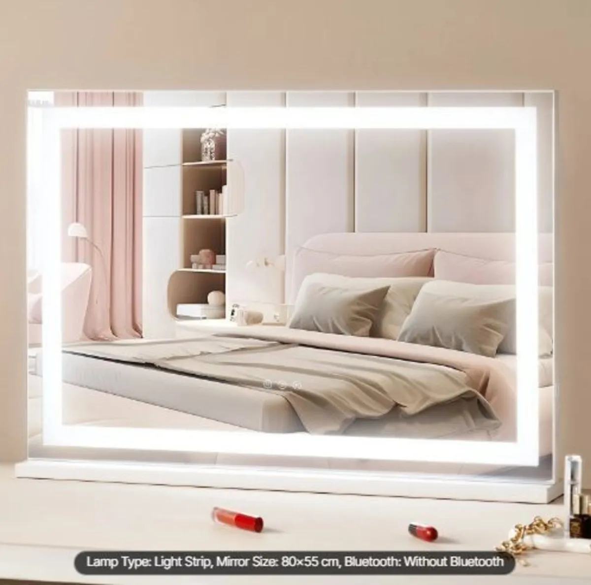 Lighted Makeup Mirror 3 Color Vanity w/ USB Deskt - Image 2