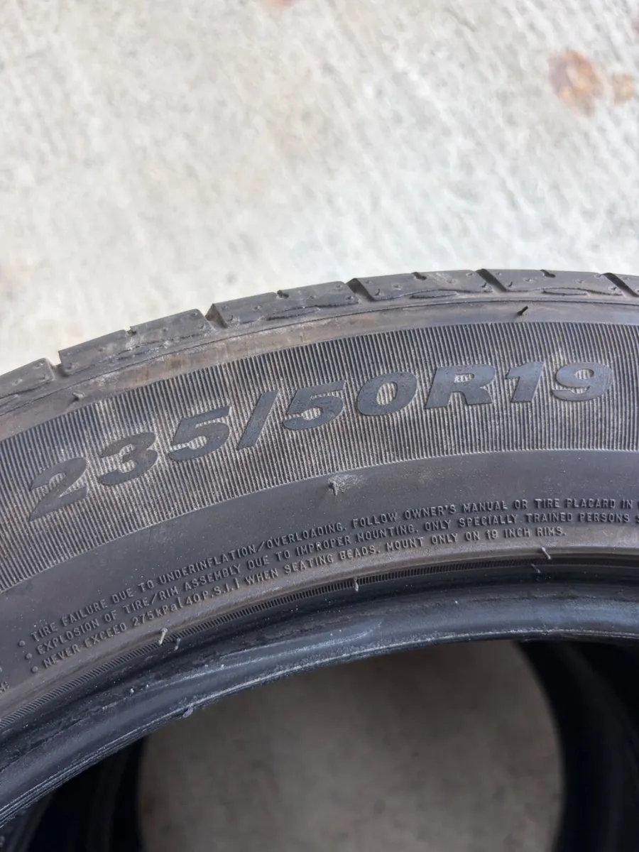 235/50/19 TYRES 3 VERY GOOD TYRES - Image 2