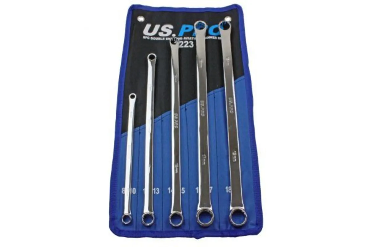 5 Piece Double End Ring Aviation Spanner Set - Image 2