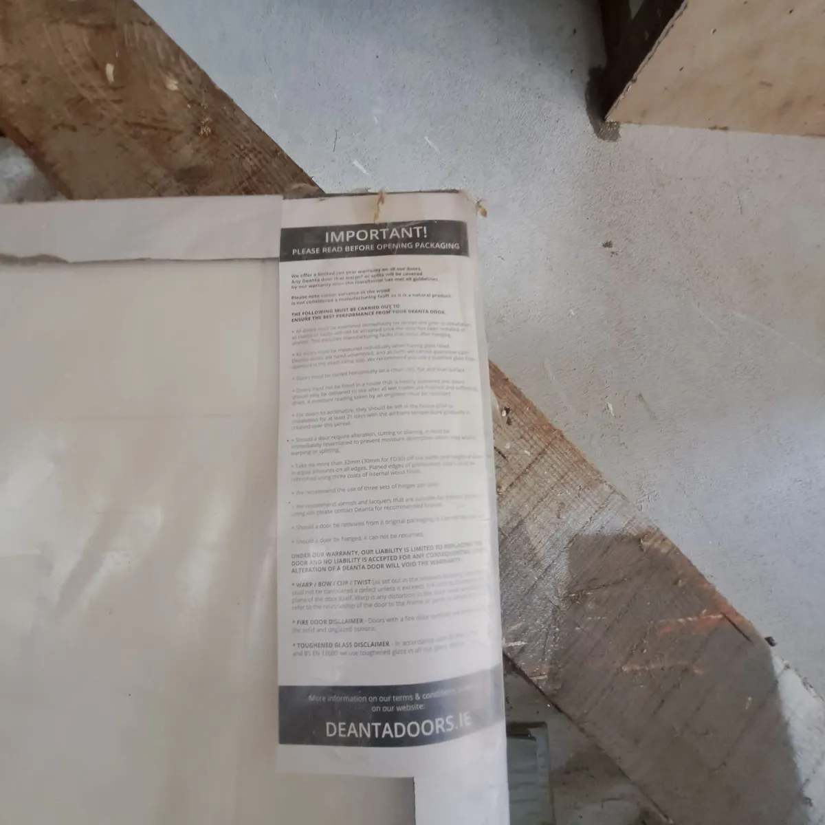 Primed White Door- very solid - Image 1
