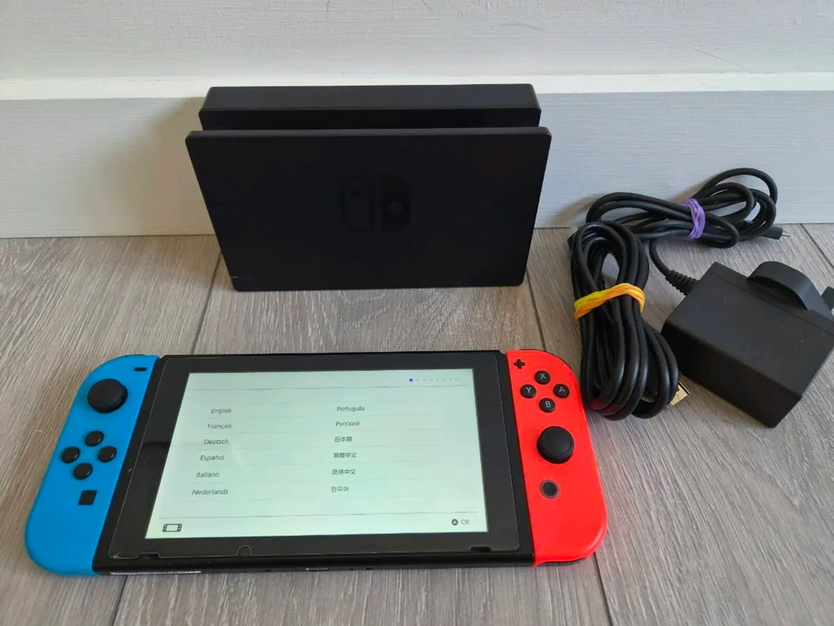 Nintendo Switch with dock & charger - Image 1