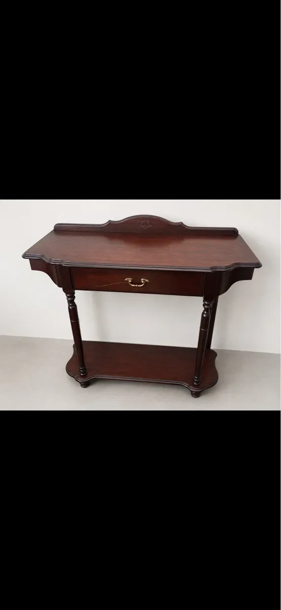 QUICK SALE! MahoganyTable with Drawer & Shelf