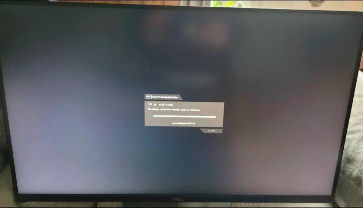 2 x Dell 27" gaming monitors with monitor stand - Image 1