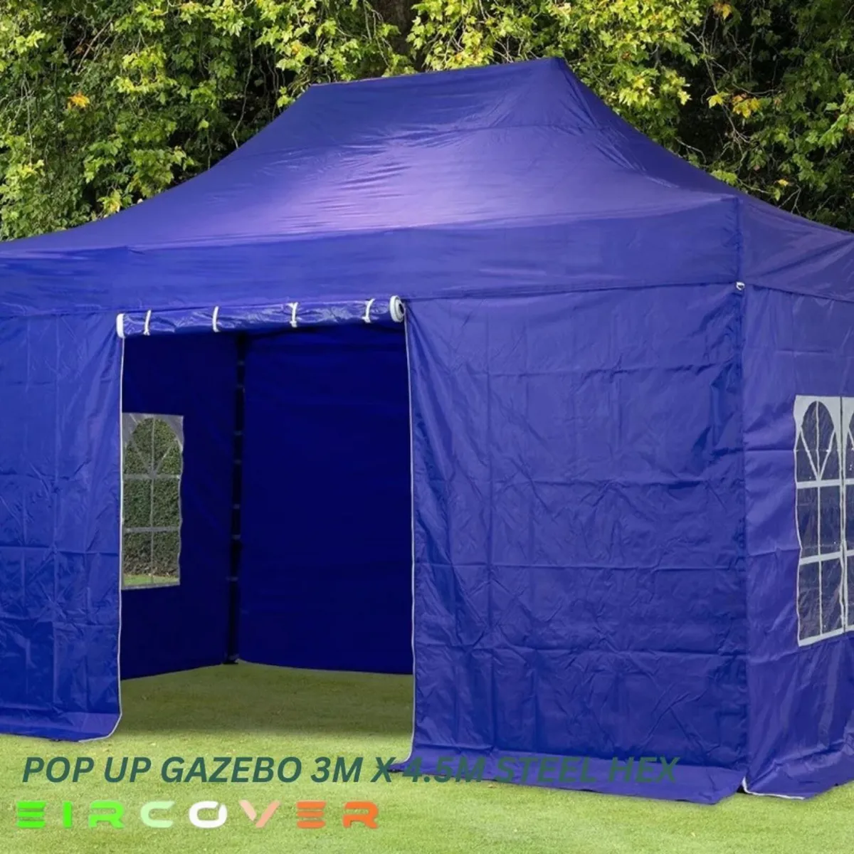 Market Stall Pop Up Gazebo Steel 40mm Hex 3m x 4.5 - Image 1