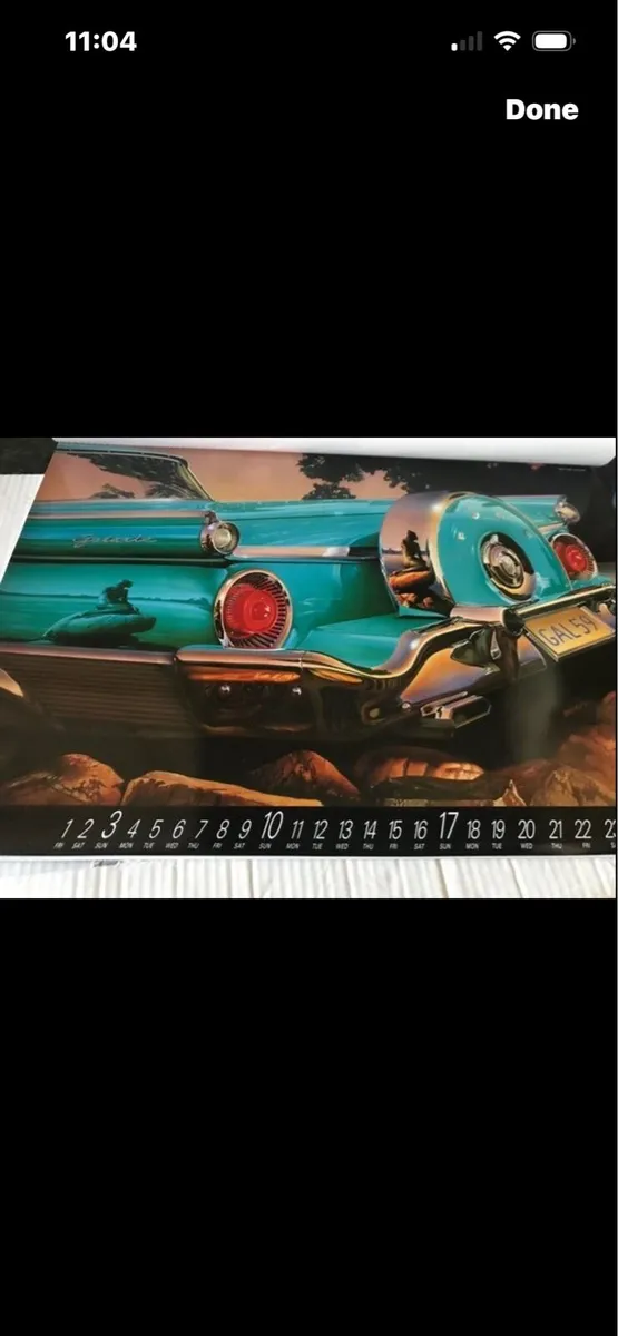 Rare American Classic Cars 1991 calendar - Image 1