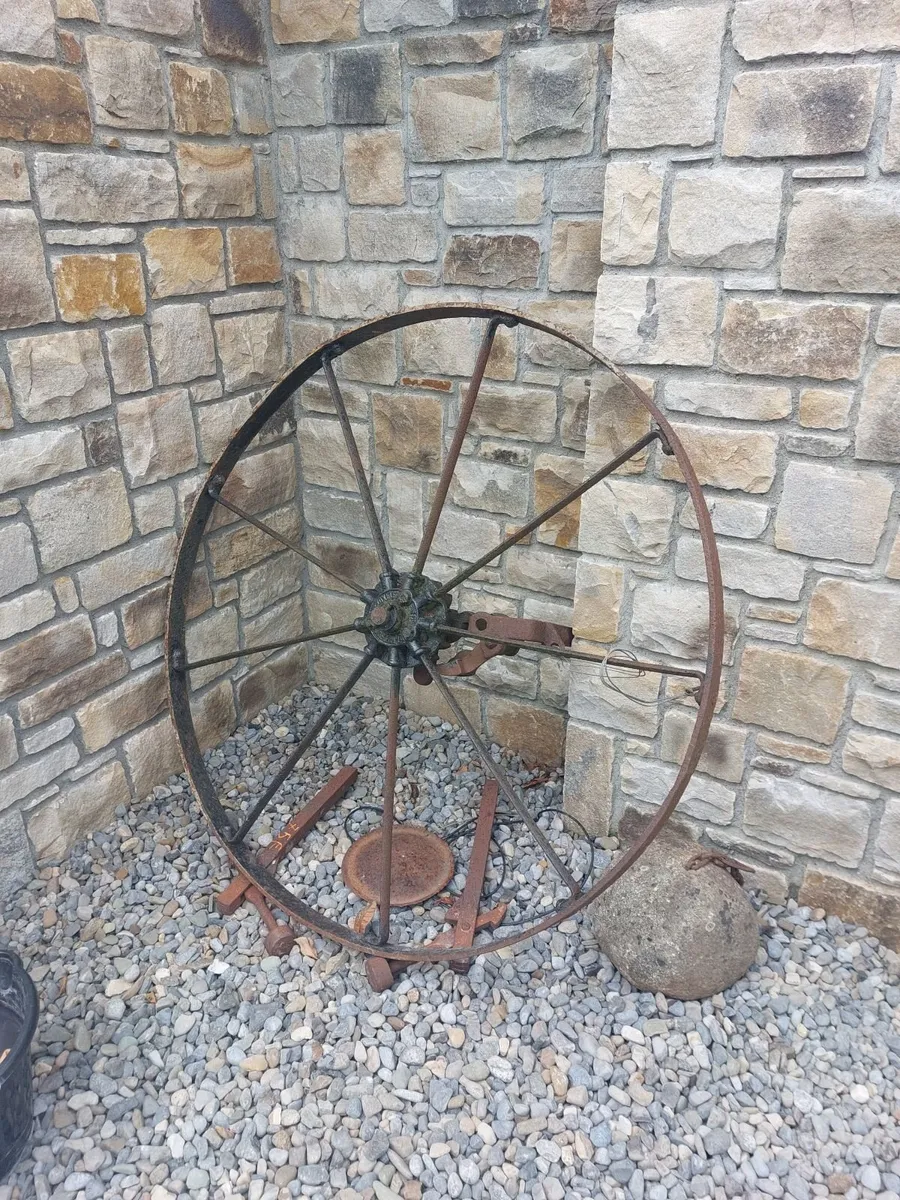 Antique cast iron wheel