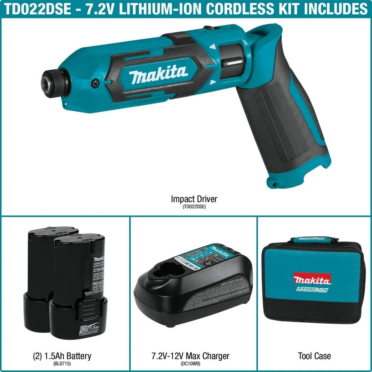 Cordless Makita Impact Screwdriver kit - Image 4