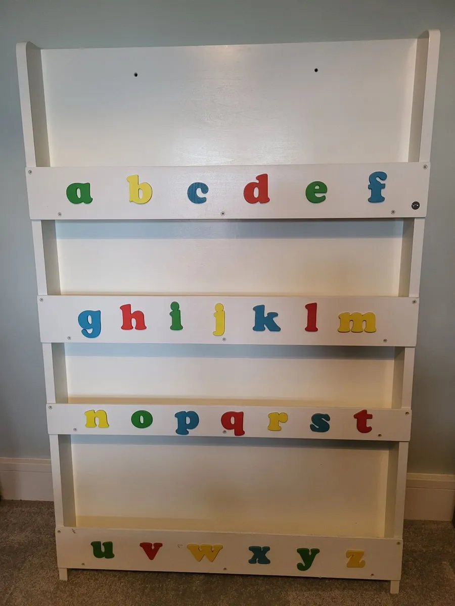 Tidy Books Alphabet Bookcase - White
