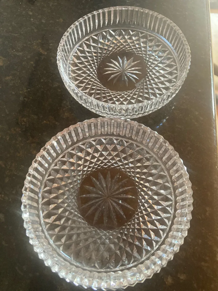 Pr Waterford Crystal wine coasters - Image 1