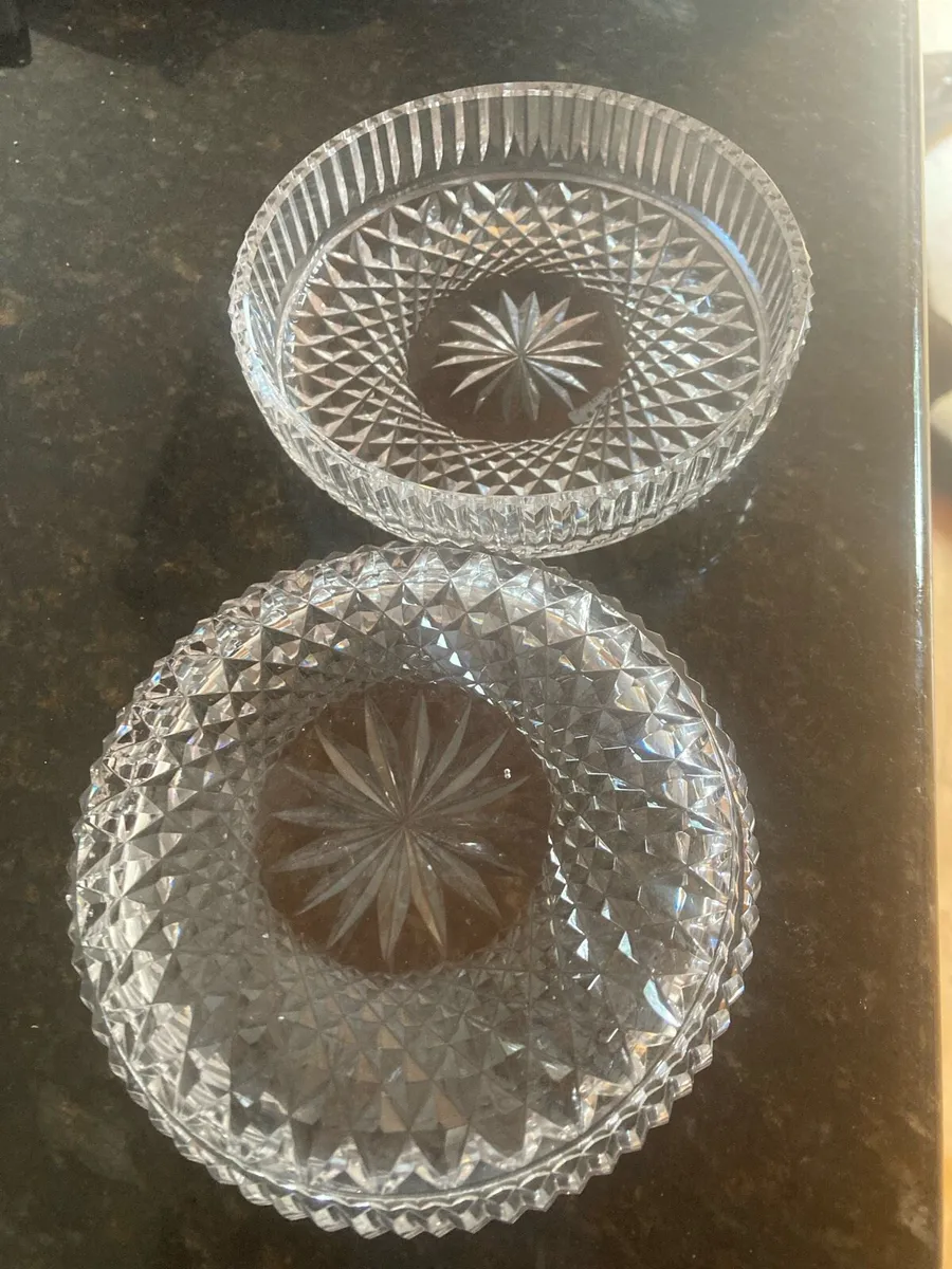 Pr Waterford Crystal wine coasters - Image 2