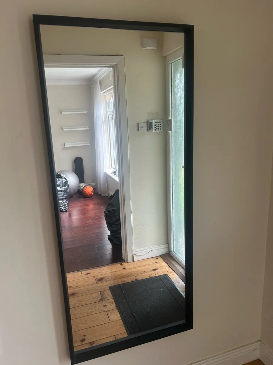 Black framed full length mirror - Image 2