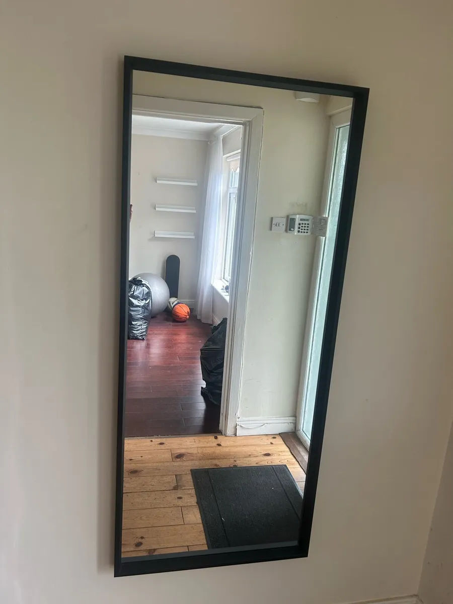 Black framed full length mirror - Image 4