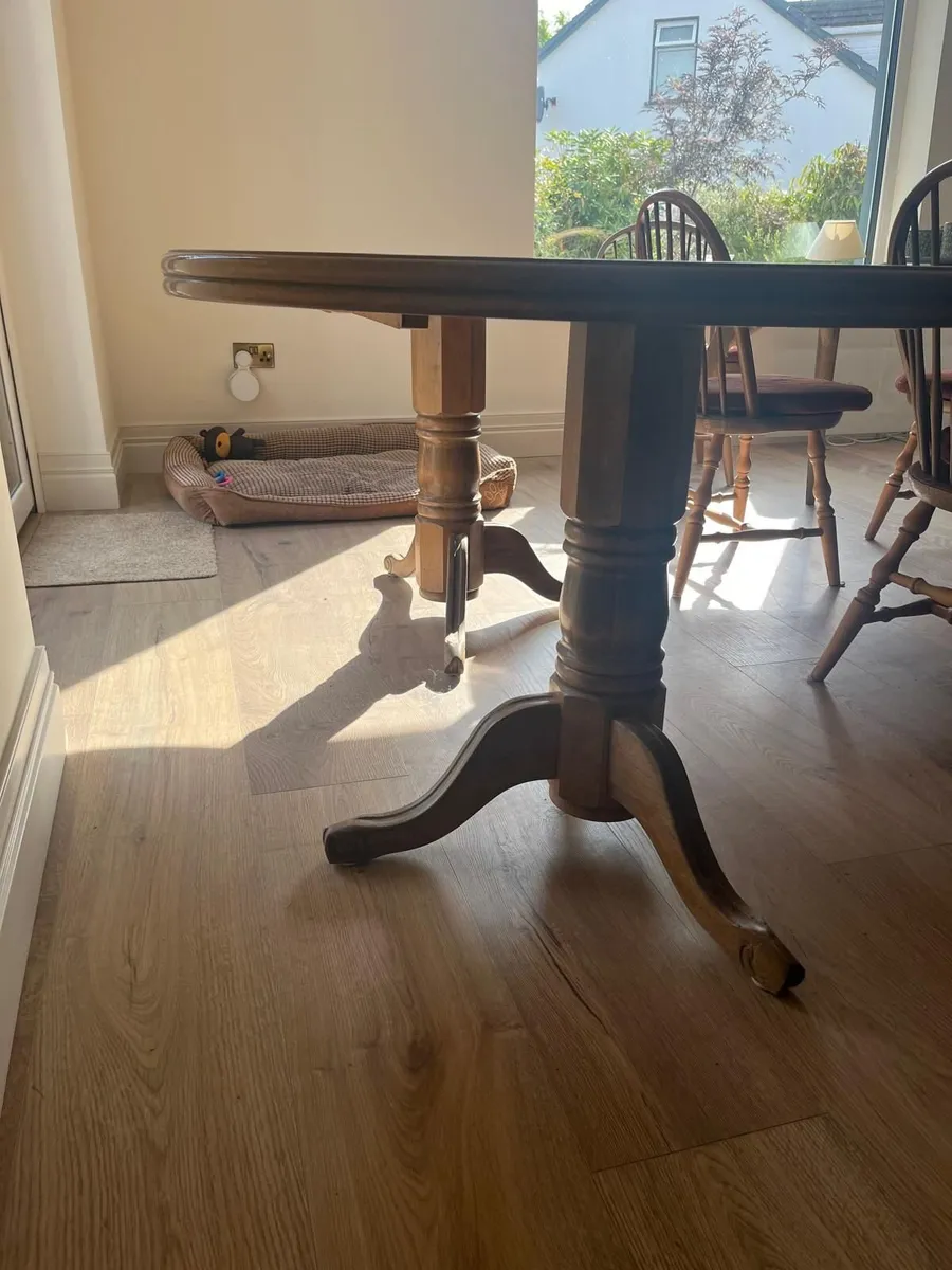 Solid Oak Kitchen Table - Image 2