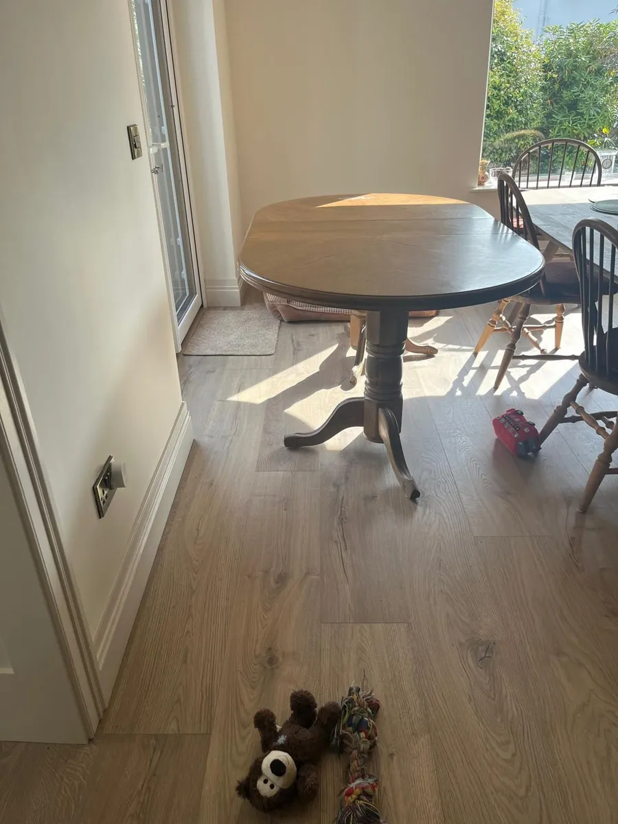 Solid Oak Kitchen Table - Image 3