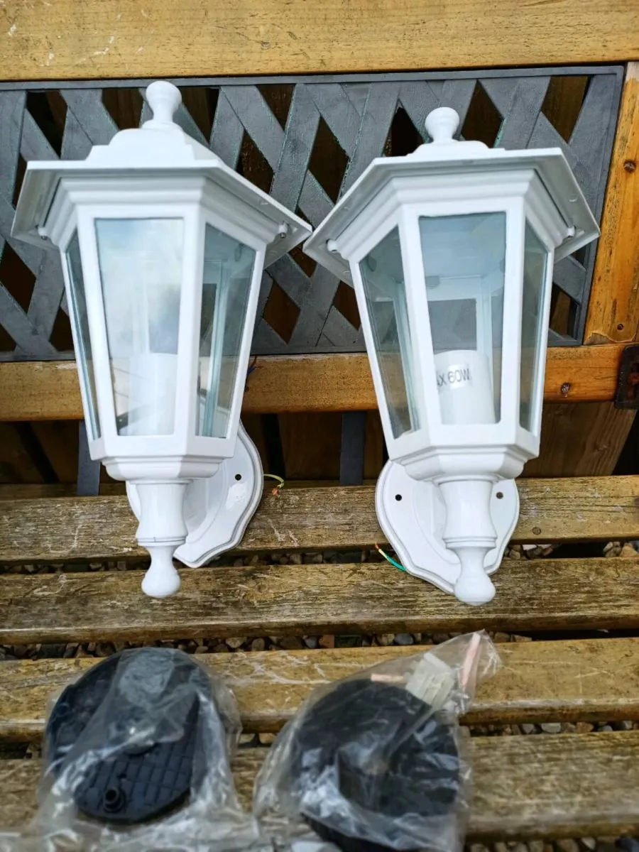 Vintage Aluminium Wall Lanterns - Image 3