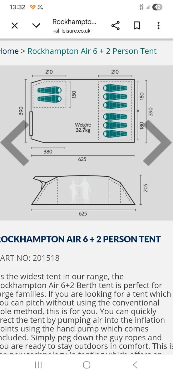 Royal Rockhampton 6+2 Air tent - Image 4