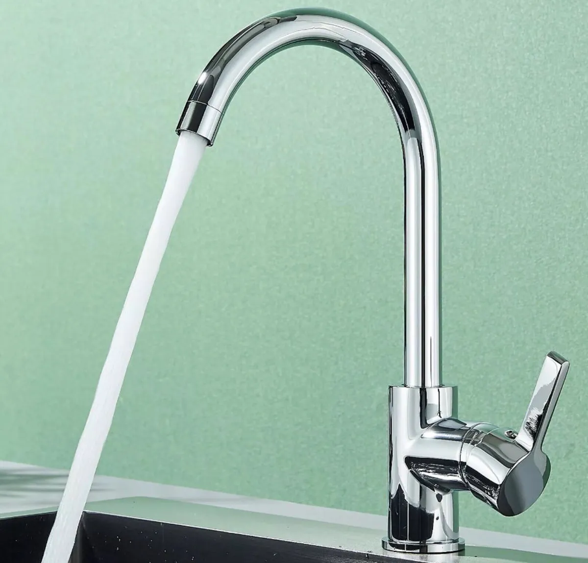 NEW Kitchen Sink Mixer Tap Mono Chrome Faucet - Image 1