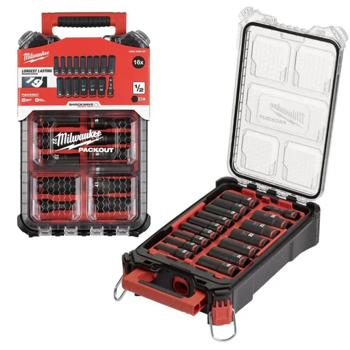 1/2" Milwaukee Packout Impact Deep Socket kit - Image 1
