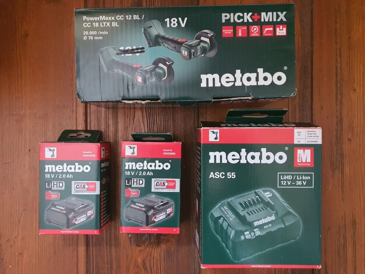 18V Metabo Brushless Mini Angle Grinder Kit - Image 1