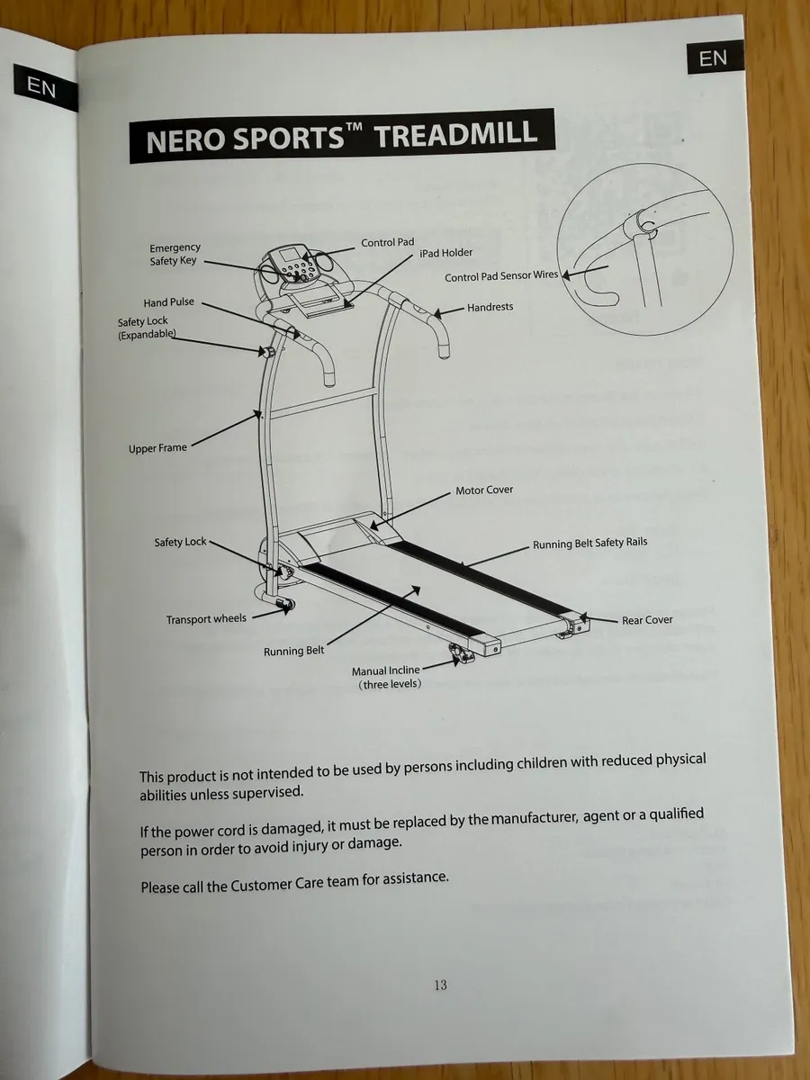 Nero Pro Folding Electric Treadmill + Heavy Duty M - Image 2