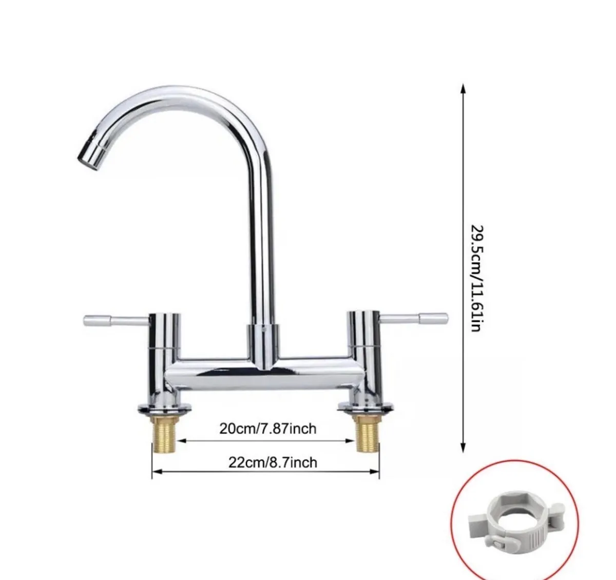 Chrome Kitchen Sink Mixer Tap Faucet NEW - Image 3