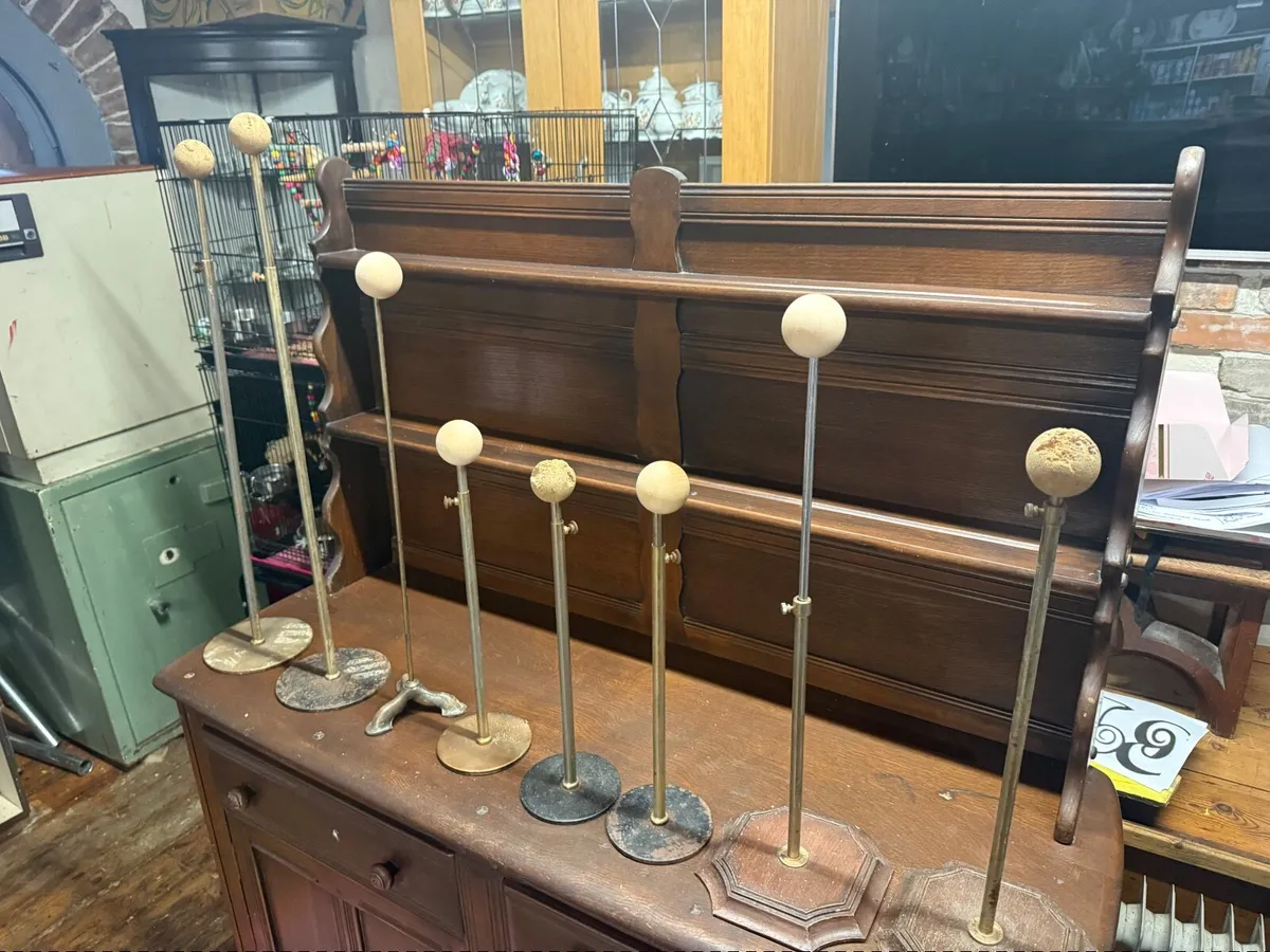 Eight antique  hat stands from Hattery  Millinery - Image 4