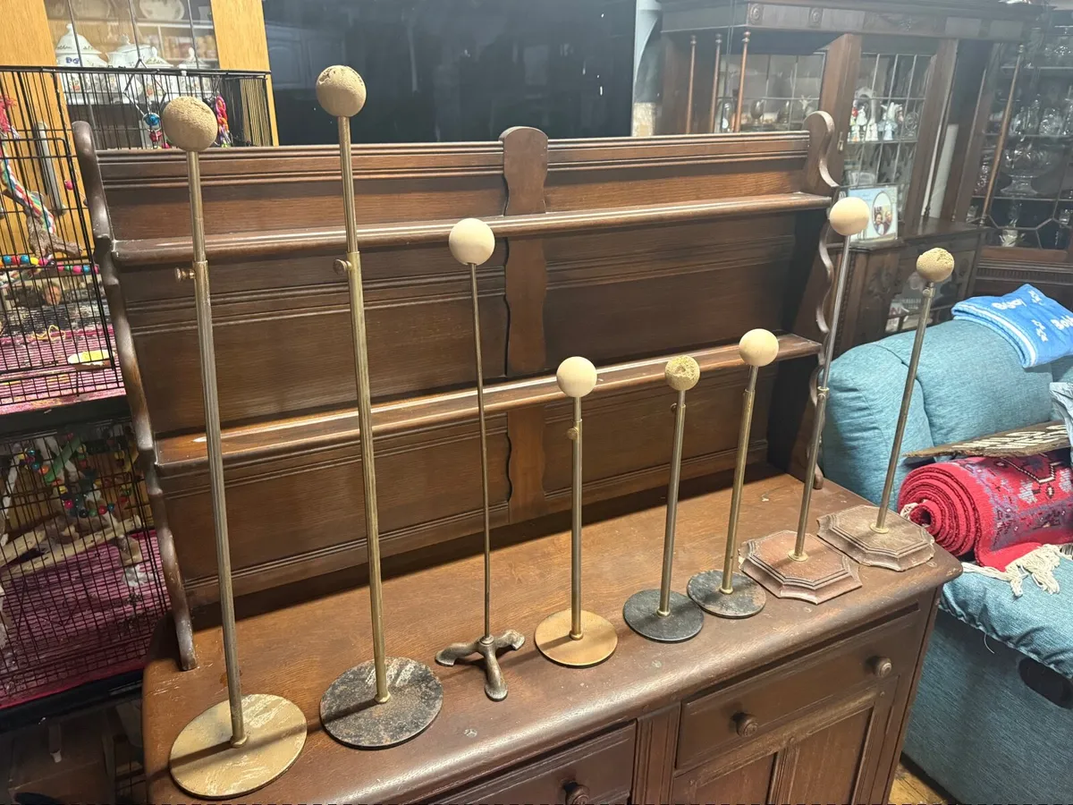 Eight antique  hat stands from Hattery  Millinery - Image 1