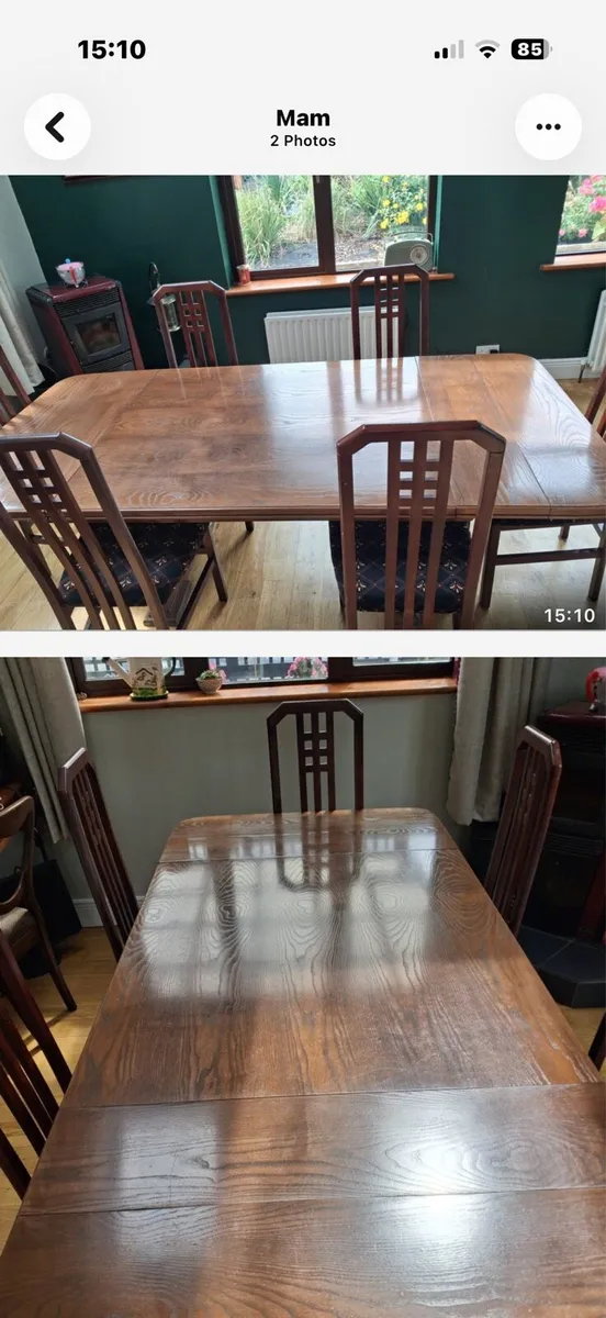 6 Dining room chairs and table
