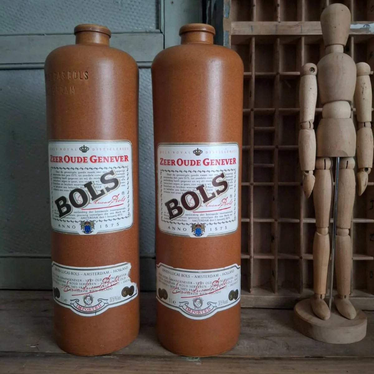 1970s Bols Zeer Oude Genever Clay Bottles - Image 1