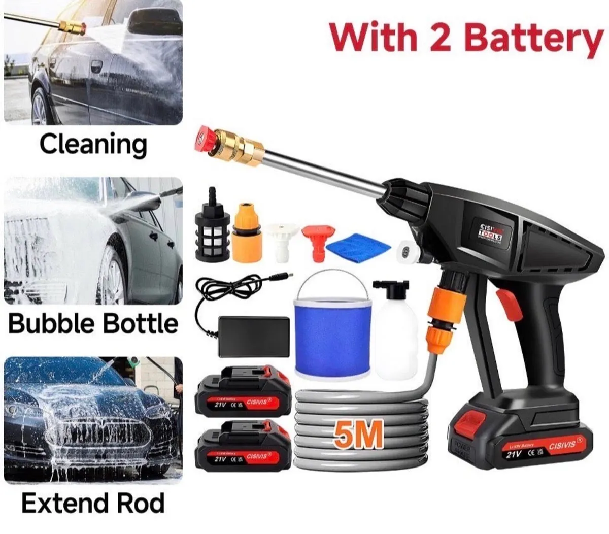 Portable Cordless Pressure with 2 Batteries NEW - Image 1