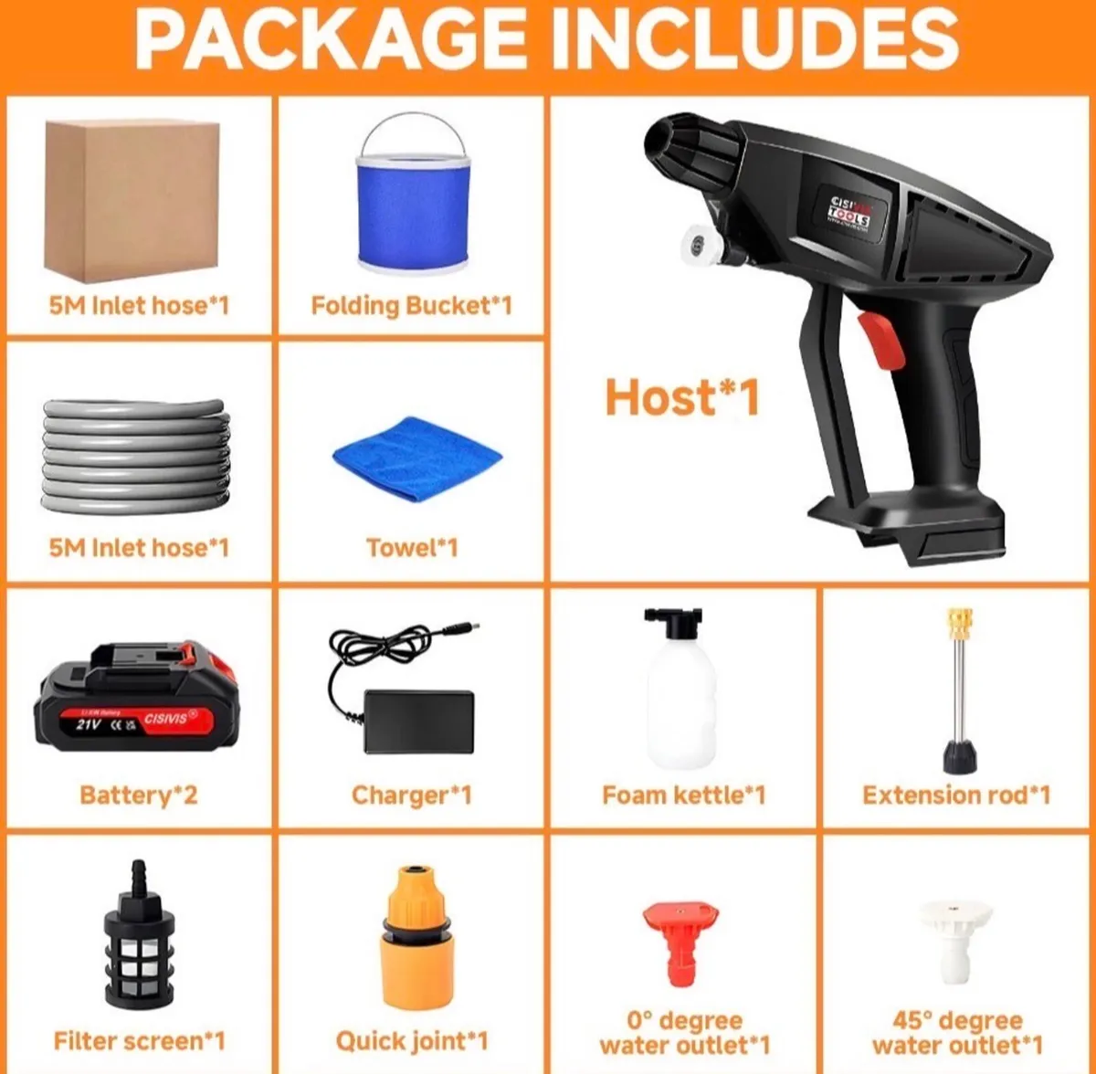 Portable Cordless Pressure with 2 Batteries NEW - Image 3