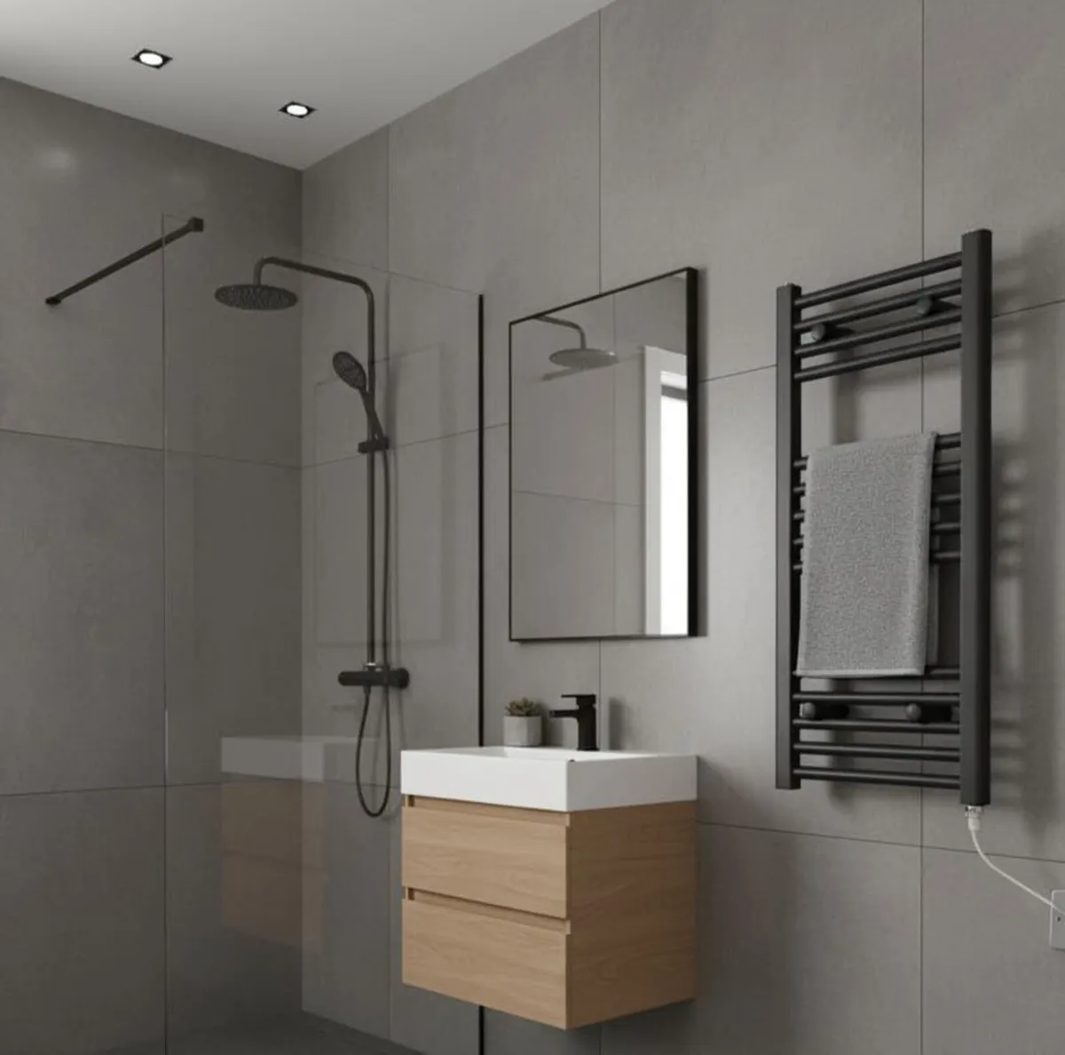 Electric Heated Towel Rail Straight 300MM - Image 4