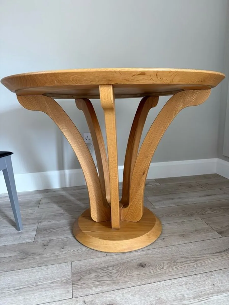 Solid Oak Dining Table - Image 2