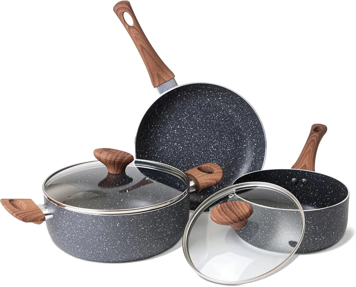 Non Stick Pots and Pans Set Induction Hob - Image 1