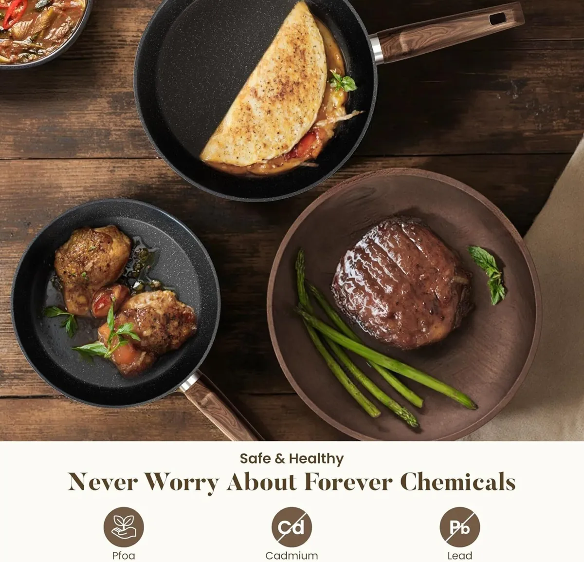 12-Piece Induction Hob Pots and Pans Set Non - Image 4