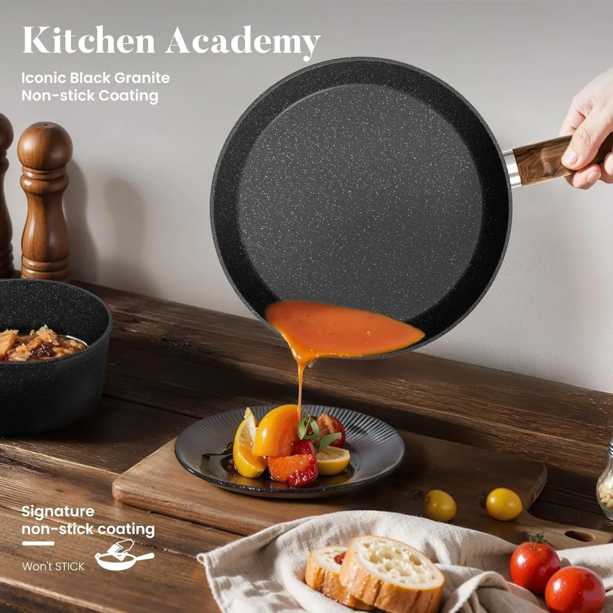 12-Piece Induction Hob Pots and Pans Set Non - Image 3