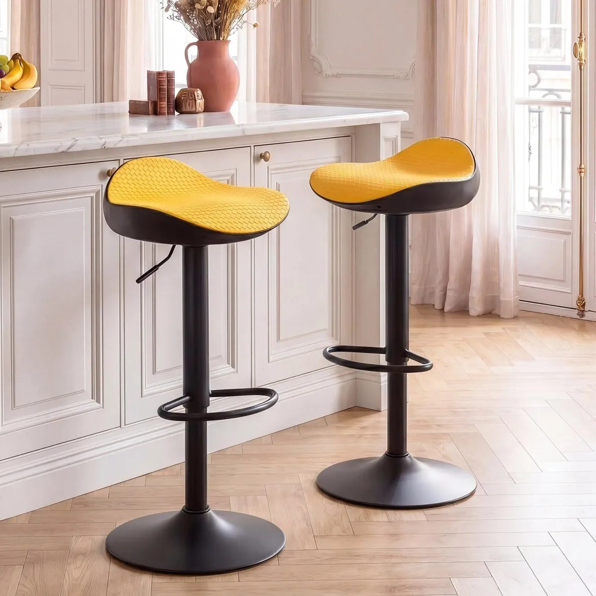 Bar Stools Backless Breakfast Barstools PU - Image 1