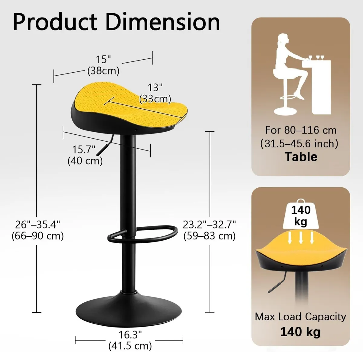 Bar Stools Backless Breakfast Barstools PU - Image 2