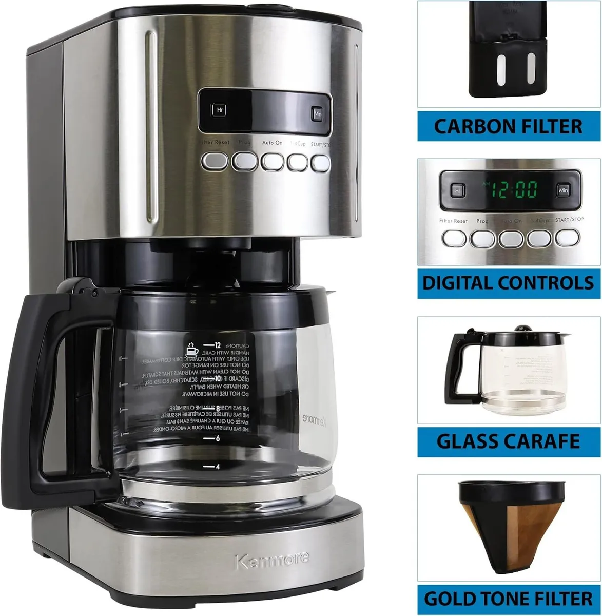 Drip Coffee Maker Machine 12-Cup 1.8L - Image 4