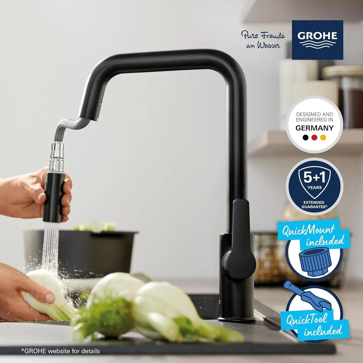 Start Quickfix Pull-Out Dual Spray Kitchen Sink - Image 2