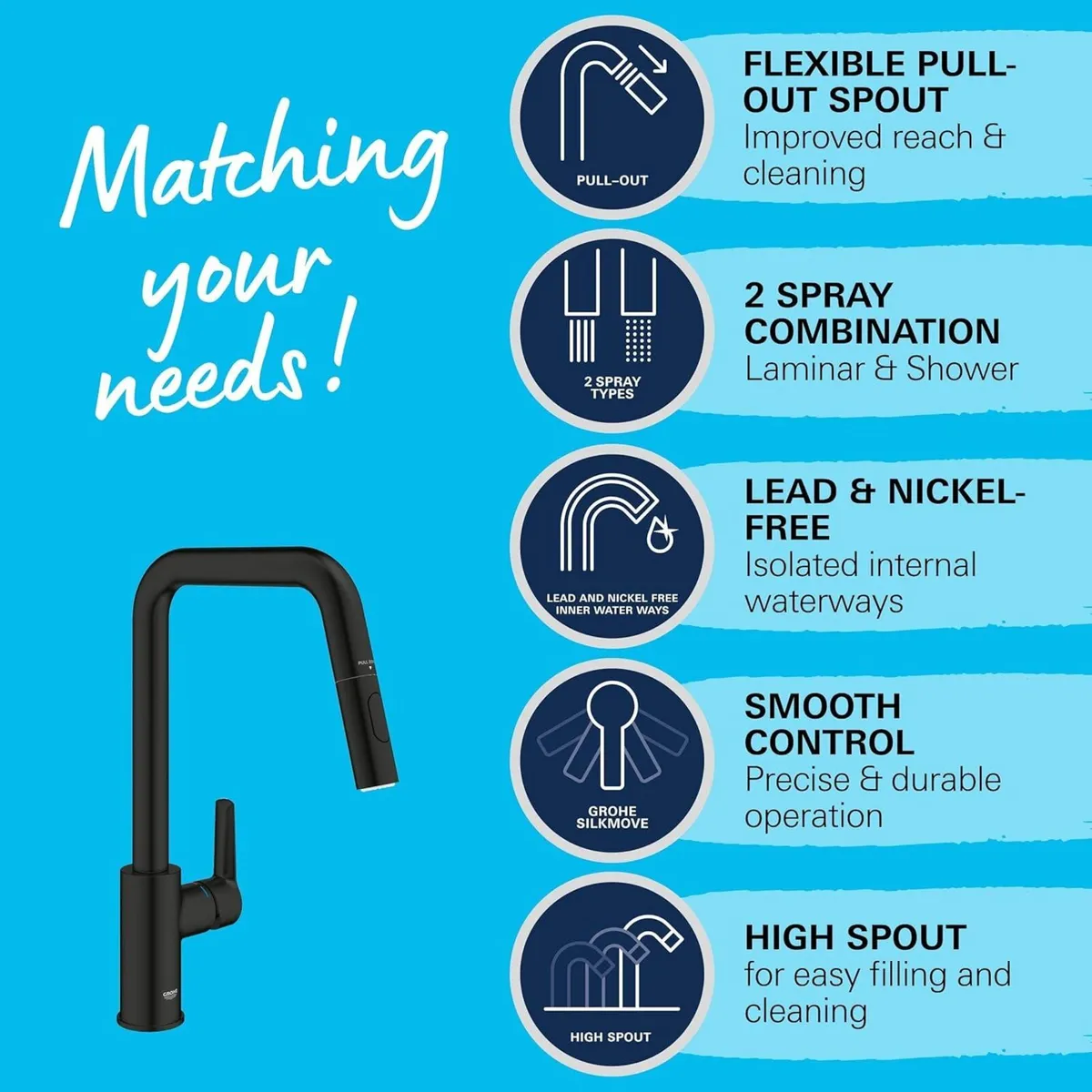 Start Quickfix Pull-Out Dual Spray Kitchen Sink - Image 3